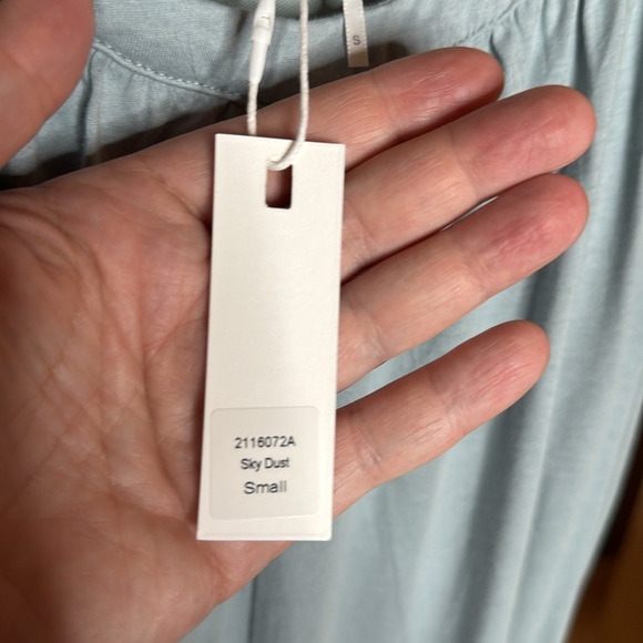 NWT StitchDrop Sky Dust Blue Sleeveless Maxi Dress Cotton Size Small Oversized - Picture 8 of 9